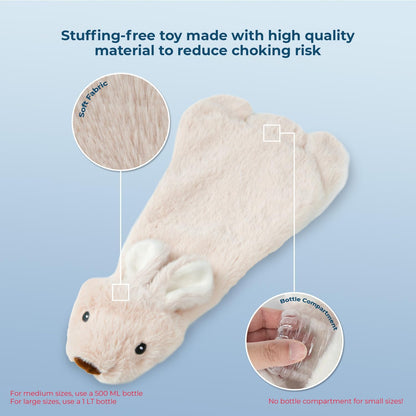 Squeaky Dog Toys with Soft Durable Fabric for Small, Medium and Large Pets Interactive Toy for Indoor Play, Supports Active Biting and Play - Hare, Medium